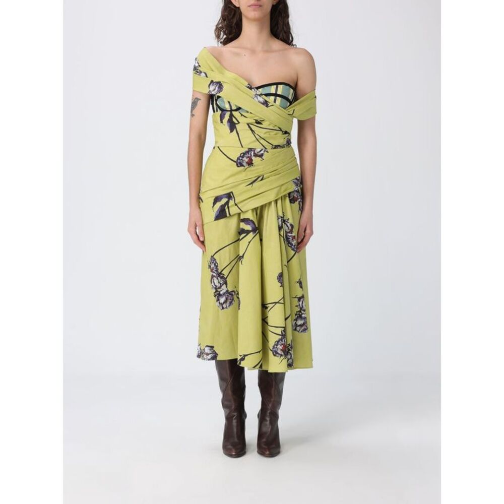 Antonio Marras Women Printed Cotton Blend Asymmetric Dress Antonio Marras